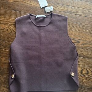 Zara Mauve Knit Sleeveless Top